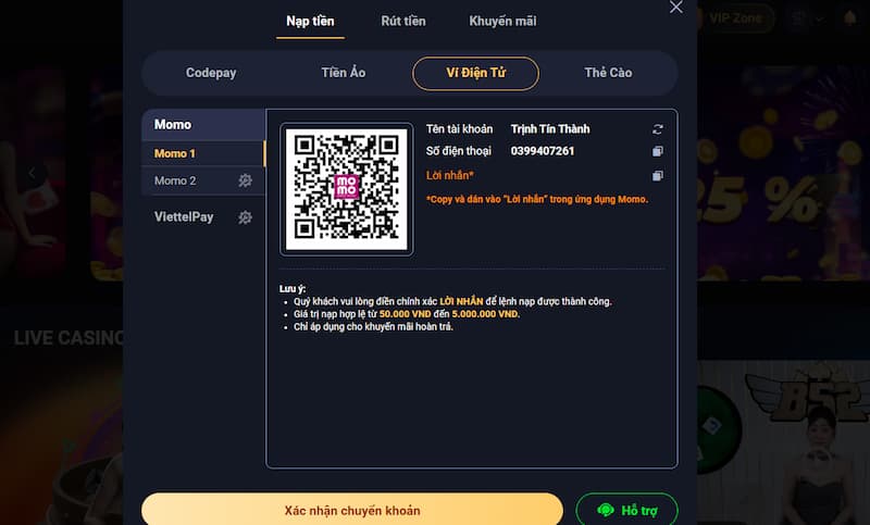 Nạp tiền rút tiền Kingbet86 thủ tục đơn giản, phê duyệt nhanh 3 Nội dung nạp tiền rút tiền tại Kingbet86